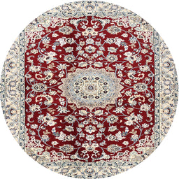 Square Machine Washable Traditional Chestnut Brown Rug, wshtr731