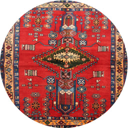Square Machine Washable Traditional Dark Almond Brown Rug, wshtr740