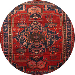 Square Machine Washable Traditional Chestnut Brown Rug, wshtr744