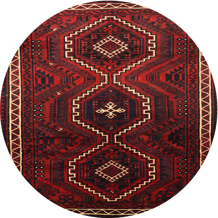 Round Traditional Dark Brown Persian Rug, tr745