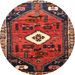 Square Machine Washable Traditional Dark Almond Brown Rug, wshtr746