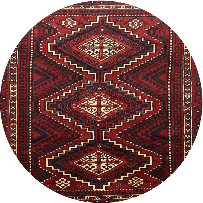 Round Traditional Red Persian Rug, tr748