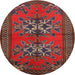 Round Traditional Brown Persian Rug, tr749