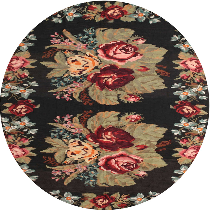 Round Traditional Red Persian Rug, tr755