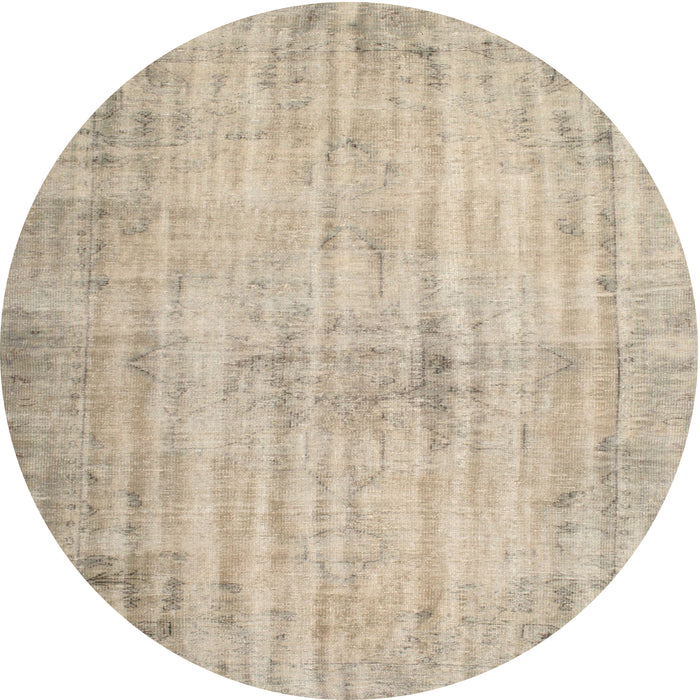 Round Traditional Brown Persian Rug, tr767