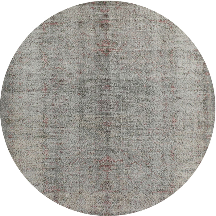 Square Machine Washable Traditional Dark Gray Rug, wshtr772
