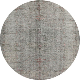 Round Traditional Dark Gray Persian Rug, tr772