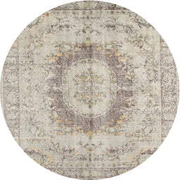 Square Machine Washable Traditional Camel Brown Rug, wshtr774