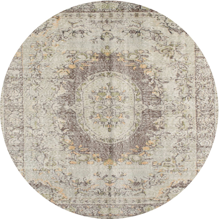 Square Machine Washable Traditional Camel Brown Rug, wshtr774