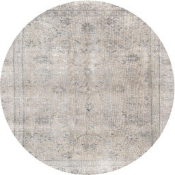 Round Traditional Sage Green Persian Rug, tr780
