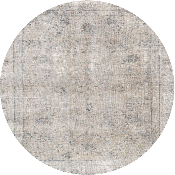 Square Machine Washable Traditional Sage Green Rug, wshtr780