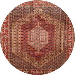 Square Machine Washable Traditional Tomato Red Rug, wshtr788