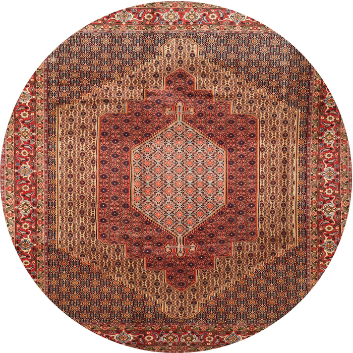 Square Machine Washable Traditional Tomato Red Rug, wshtr788