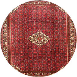 Round Traditional Rust Pink Persian Rug, tr796