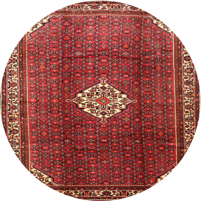 Round Traditional Rust Pink Persian Rug, tr796