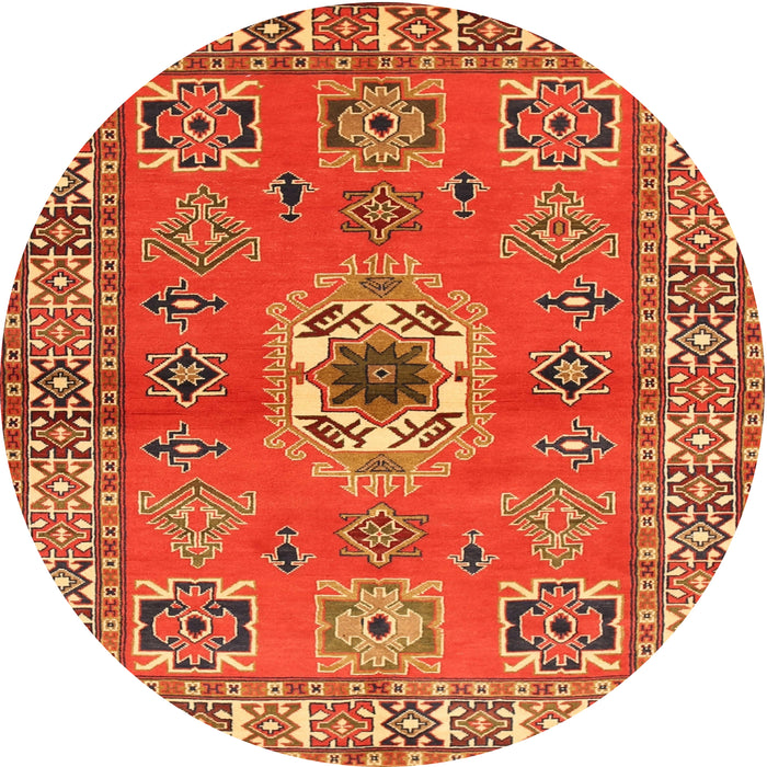 Square Machine Washable Traditional Orange Rug, wshtr800