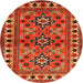 Square Machine Washable Traditional Red Rug, wshtr806