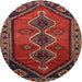 Round Traditional Brown Persian Rug, tr810
