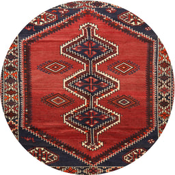 Square Machine Washable Traditional Brown Rug, wshtr810