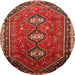 Square Machine Washable Traditional Red Rug, wshtr811