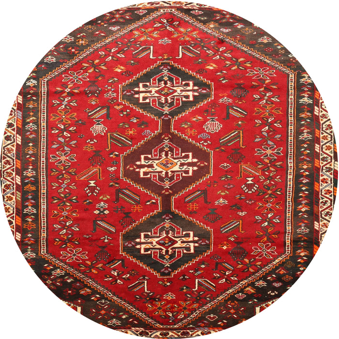 Round Traditional Red Persian Rug, tr811