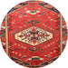 Round Traditional Orange Salmon Pink Persian Rug, tr813