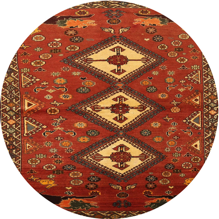 Round Traditional Red Persian Rug, tr816