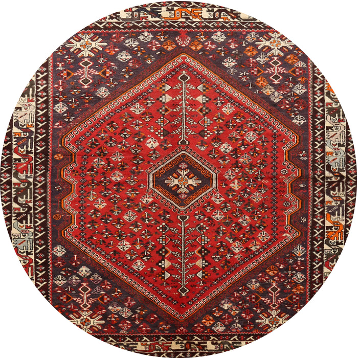 Square Machine Washable Traditional Dark Gold Brown Rug, wshtr817