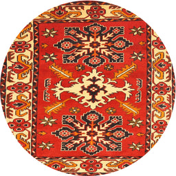 Square Machine Washable Traditional Red Rug, wshtr818