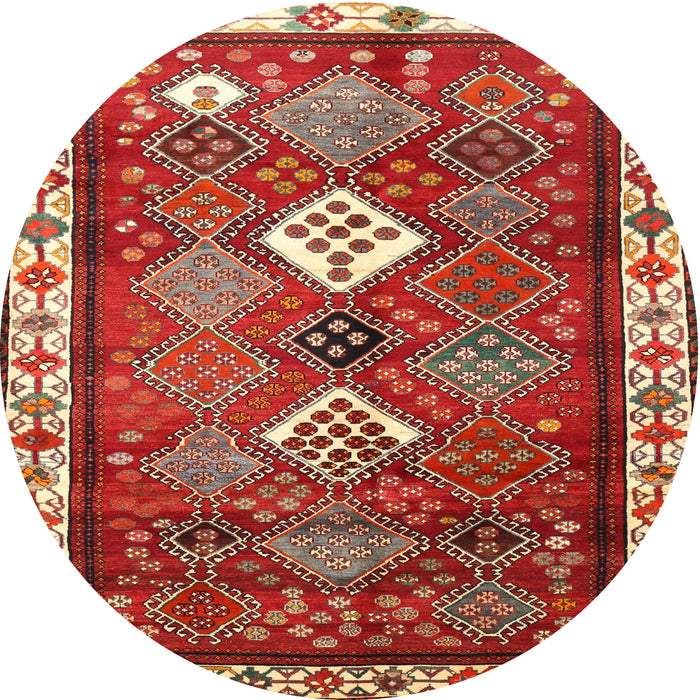 Round Traditional Red Persian Rug, tr822