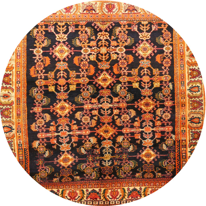 Round Traditional Orange Persian Rug, tr823