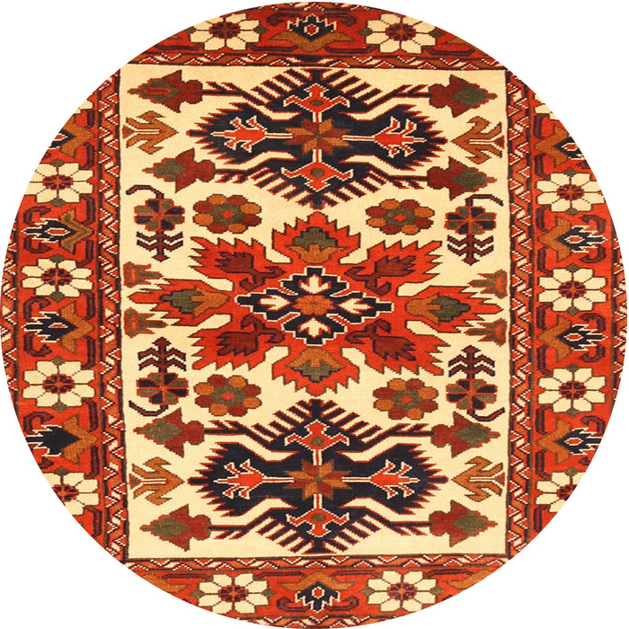 Square Machine Washable Traditional Sand Brown Rug, wshtr825