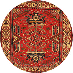 Square Machine Washable Traditional Light Brown Rug, wshtr827