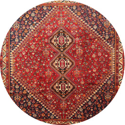 Square Machine Washable Traditional Rust Pink Rug, wshtr828