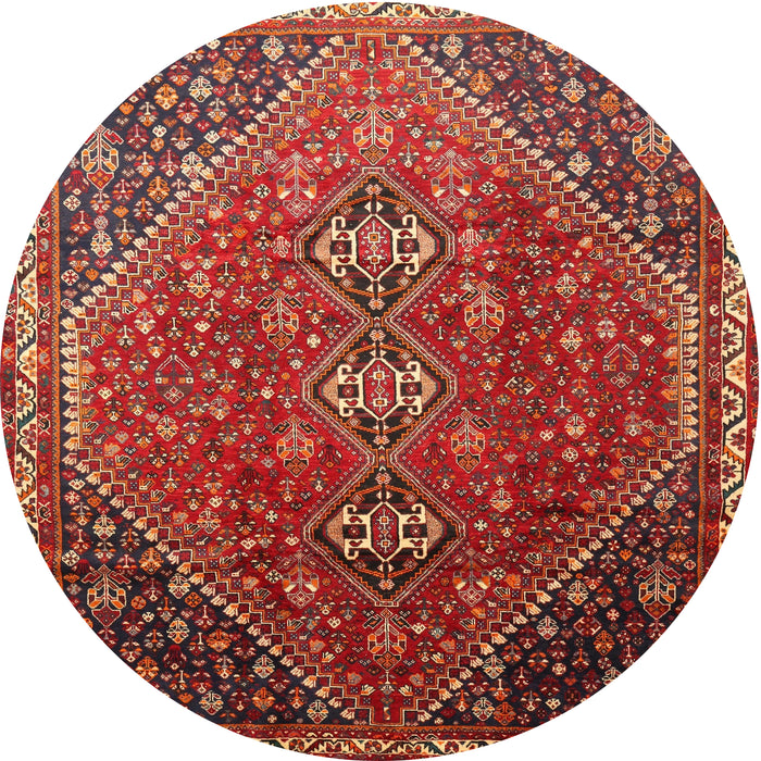 Round Traditional Rust Pink Persian Rug, tr828