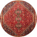 Round Traditional Rust Pink Persian Rug, tr828