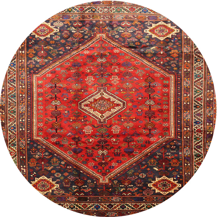 Round Traditional Red Persian Rug, tr829