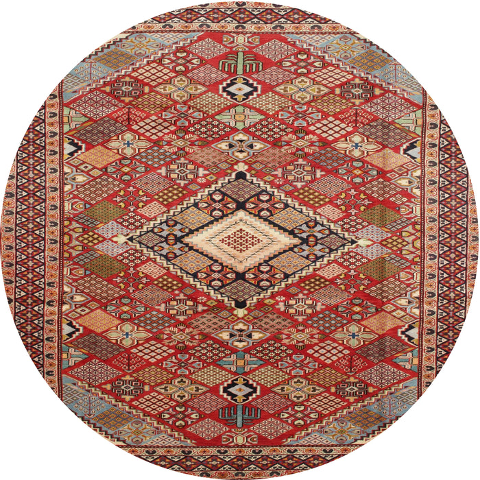 Round Traditional Red Persian Rug, tr82