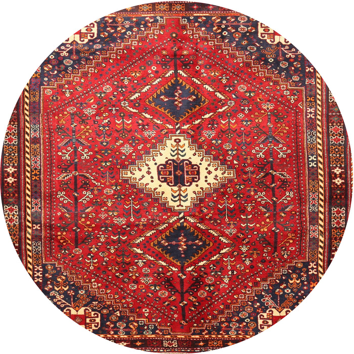 Round Traditional Rust Pink Persian Rug, tr832
