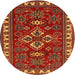 Round Traditional Red Persian Rug, tr834