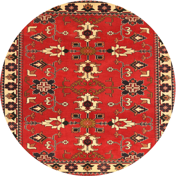 Square Machine Washable Traditional Red Rug, wshtr836