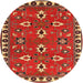 Square Machine Washable Traditional Red Rug, wshtr836