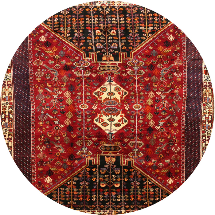 Round Traditional Red Persian Rug, tr837