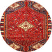 Round Traditional Red Persian Rug, tr838