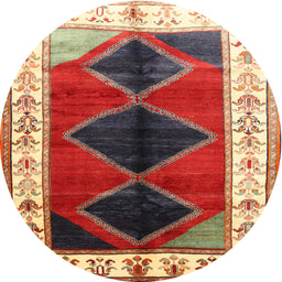 Square Machine Washable Traditional Fire Brick Red Rug, wshtr839