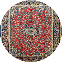 Square Machine Washable Traditional Camel Brown Rug, wshtr83