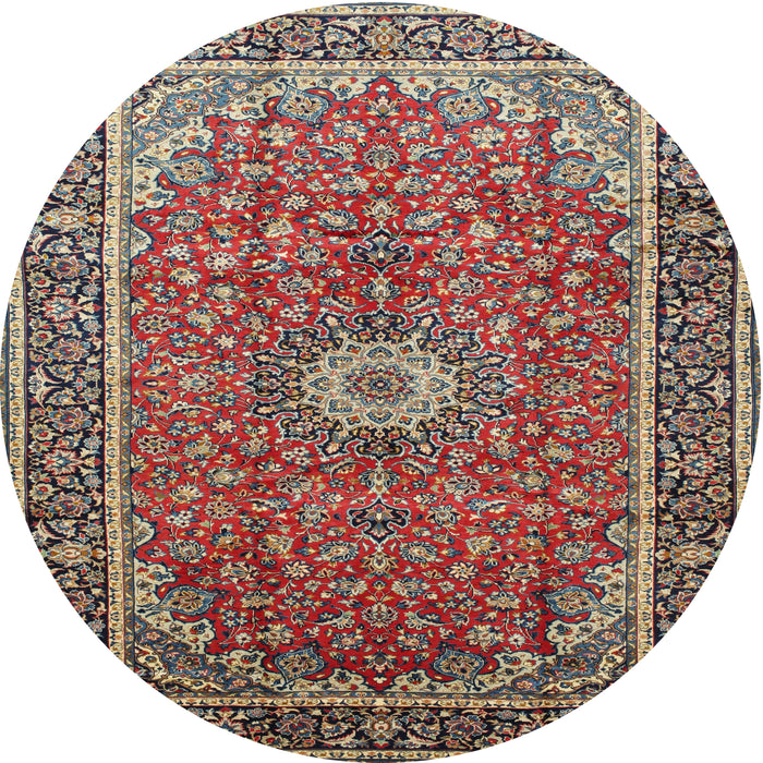 Square Machine Washable Traditional Camel Brown Rug, wshtr83