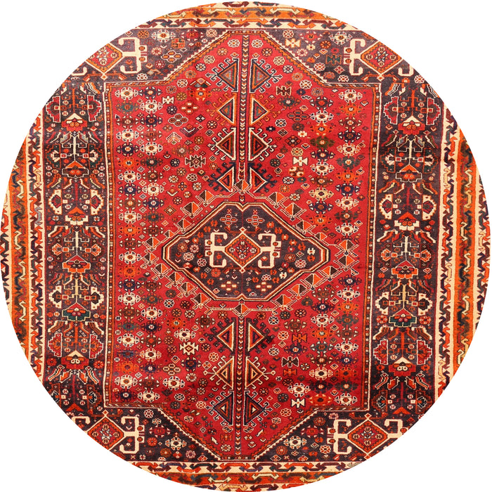 Round Traditional Red Persian Rug, tr841