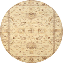 Square Machine Washable Traditional Brown Gold Rug, wshtr845