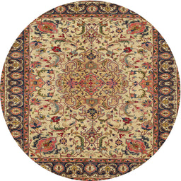 Square Machine Washable Traditional Dark Sienna Brown Rug, wshtr84
